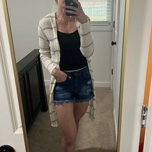 White And Grey Spring Sweater